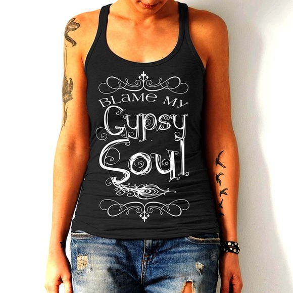 Blame My Gypsy Soul Graphic Tank Top - Picture 1 of 3